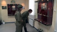 Выставка экспонатов времён Великой Отечественной войны.